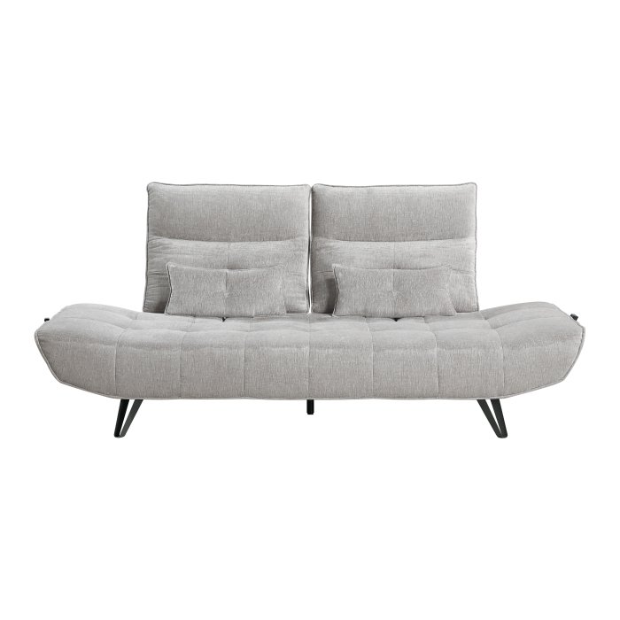 Second image of 9556LGY-3PW Sofa with Power Adjustable Seat Depth and Manual Adjustable Headrests