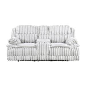 9577GY-2 Double Reclining Love Seat with Center Console