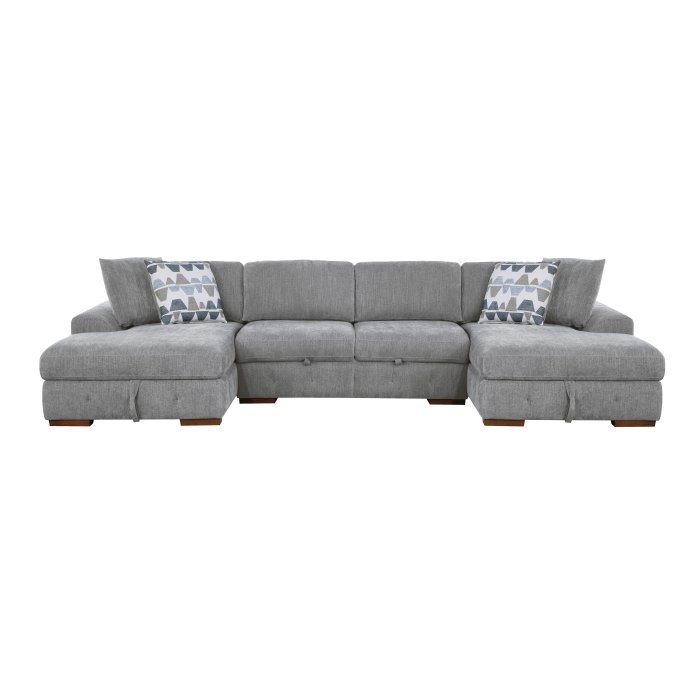 Second image of 9624GY*3LCRC 3-Piece Sectional with Left and Right Chaise