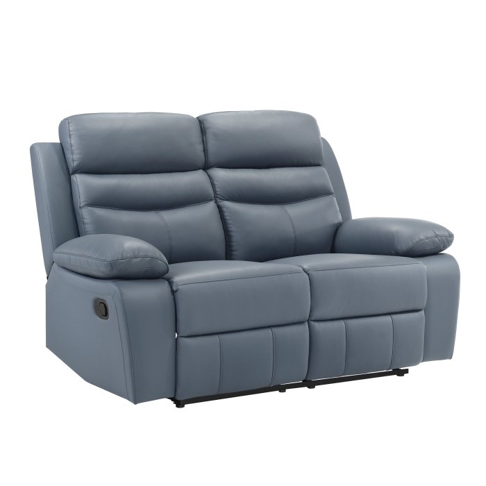 Second image of 9628BUE-2 Double Reclining Love Seat