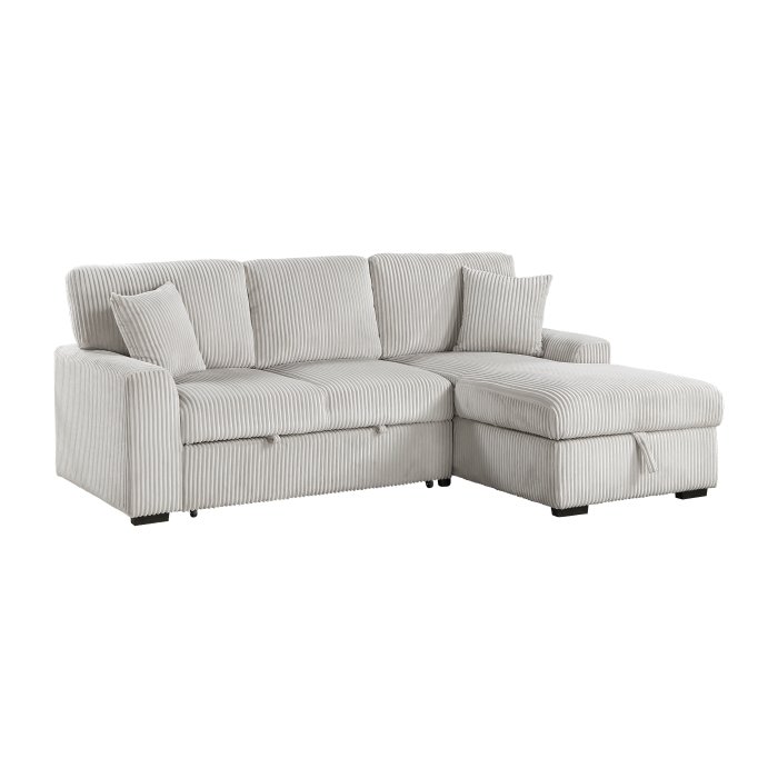 Second image of 9633MNB*22LRC 2-Piece Sectional with Pull-out Bed, Right Chaise and Hidden Storage
