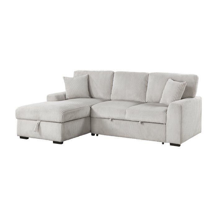 Second image of 9633MNB*2LC2R 2-Piece Sectional with Pull-out Bed, Left Chaise and Hidden Storage