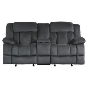 9636CC-2 Double Glider Reclining Love Seat with Center Console