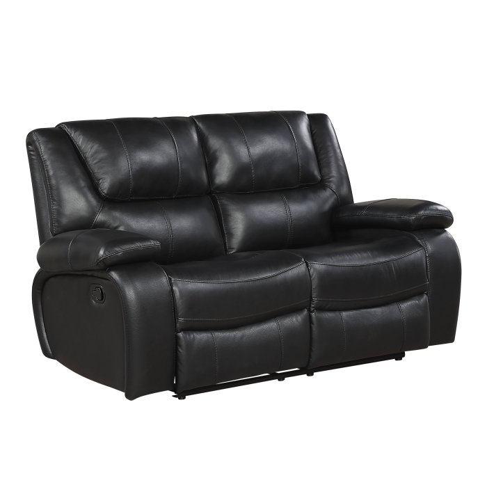 Second image of 9639BK-2 Double Reclining Love Seat
