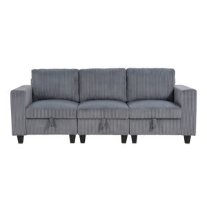 9650NDG-3* Sofa with Storage, Storage Pouches and Charging Ports