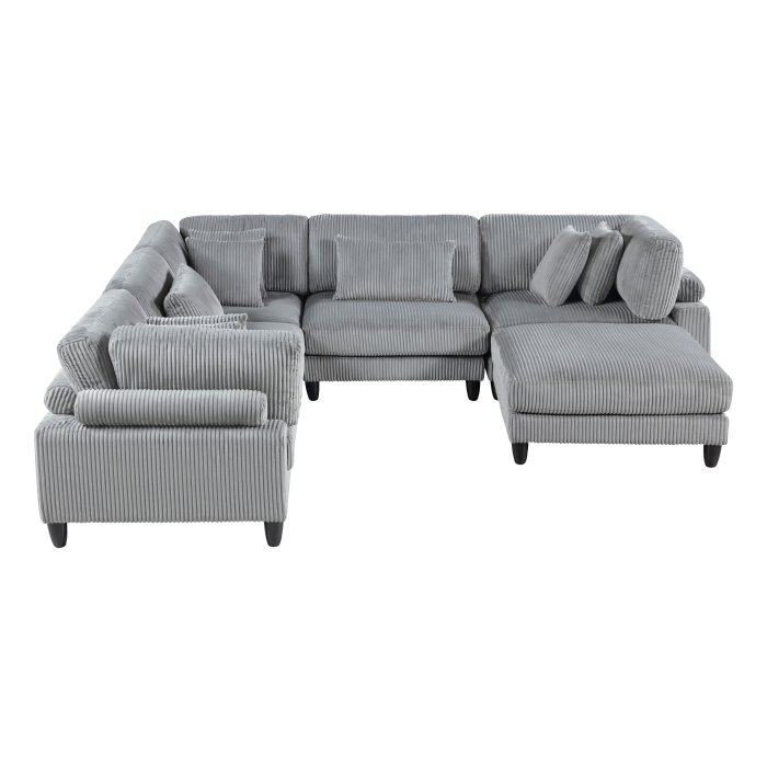 Second image of 9688GY*63CR2ACOT 6-Piece Modular Sectional with Ottoman