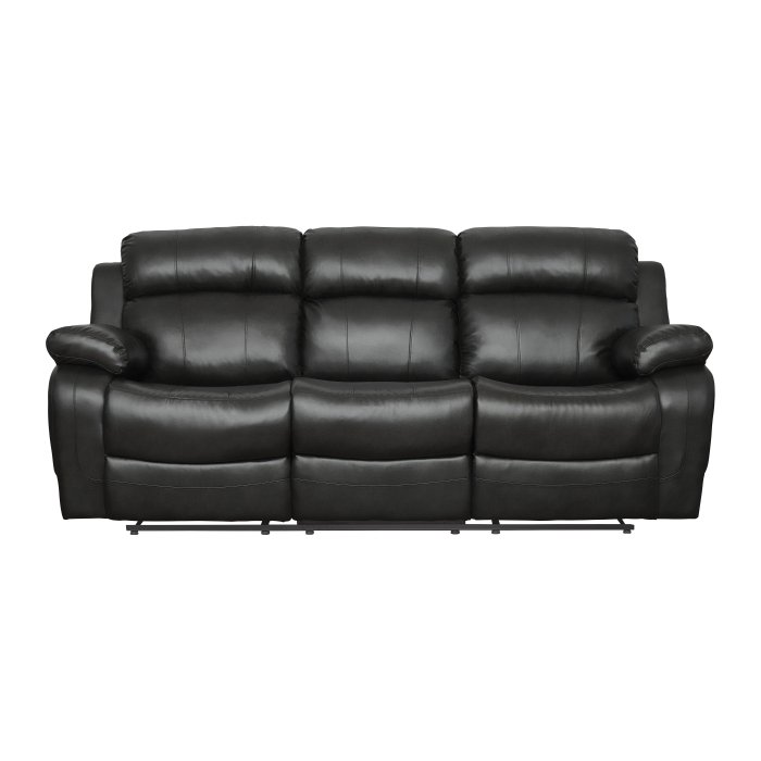 9724BLK-3 Double Reclining Sofa with Center Drop-Down Cup Holders