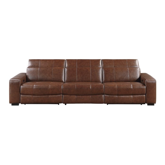 Second image of 9790BRW-3PWH* Power Double Reclining Sofa with Power Headrests and Charging Ports