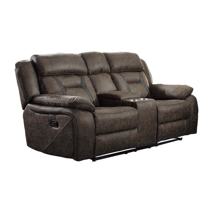 Second image of 9989DB-2 Double Reclining Love Seat with Center Console