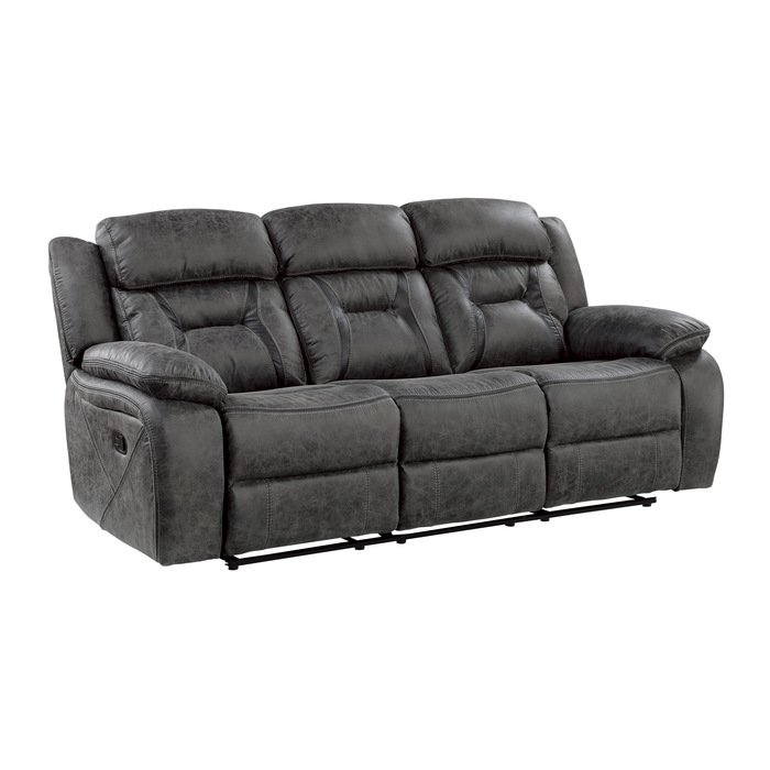 Second image of 9989GY-3 Double Reclining Sofa