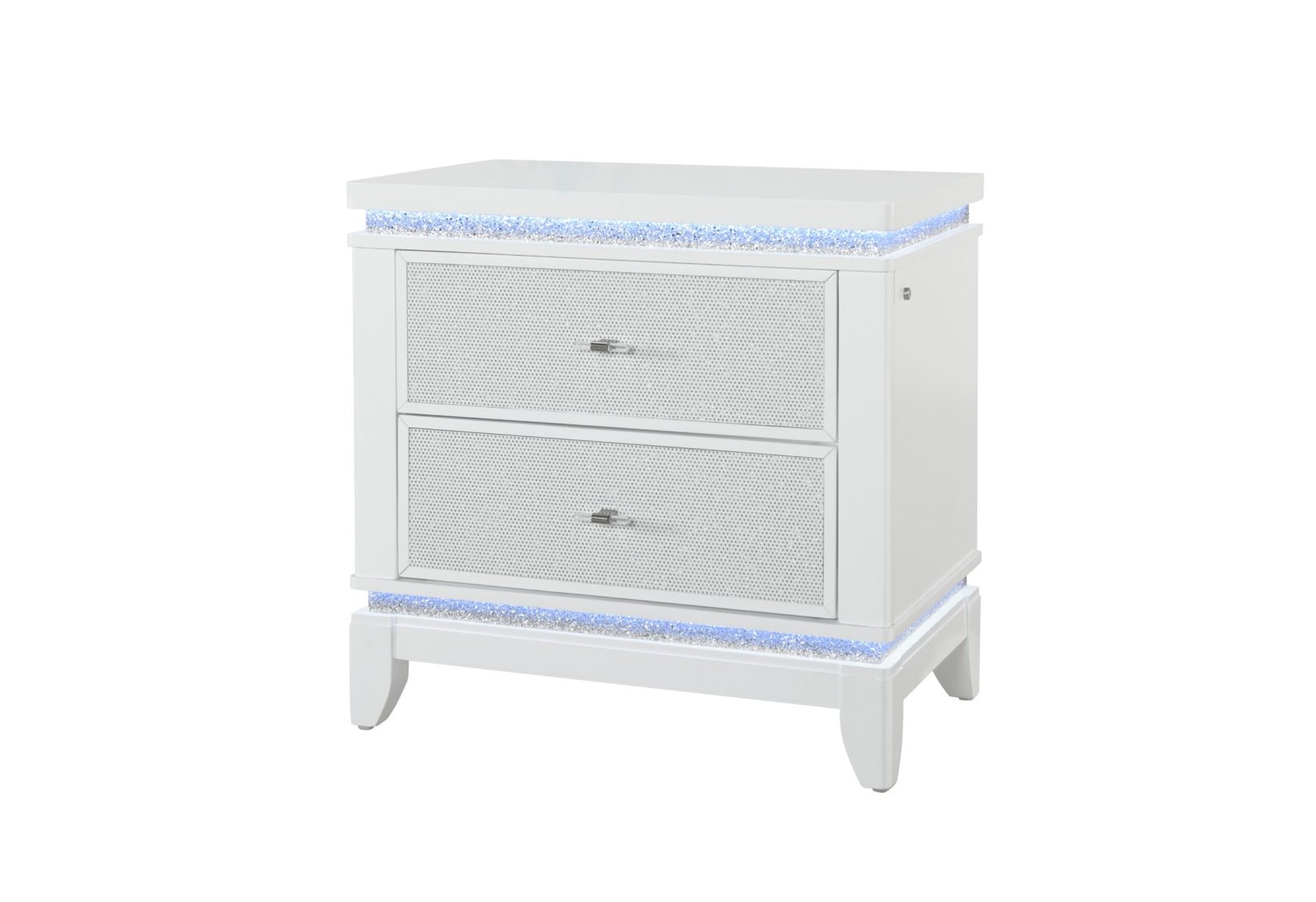 Second image of ALINA WHITE NIGHTSTAND WITH LED AND USB