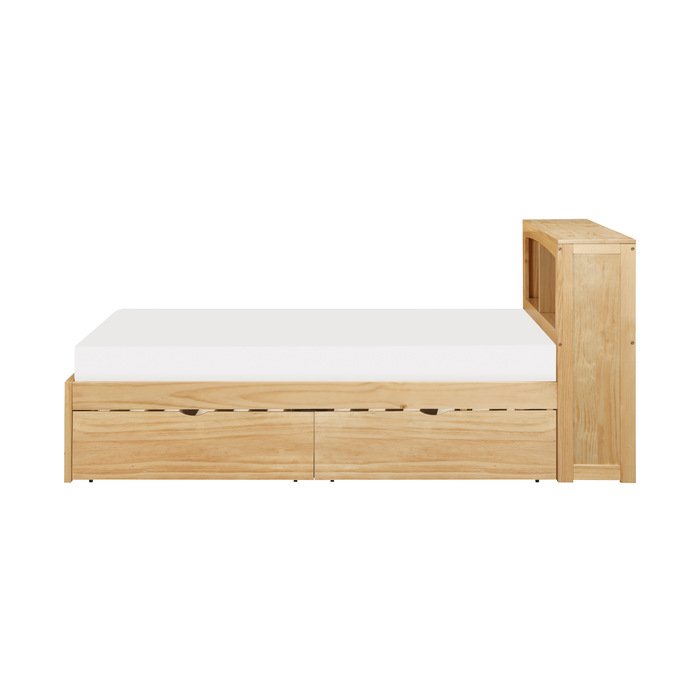 Second image of B2043BC-1T* Twin Bookcase Platform Bed with Storage Boxes