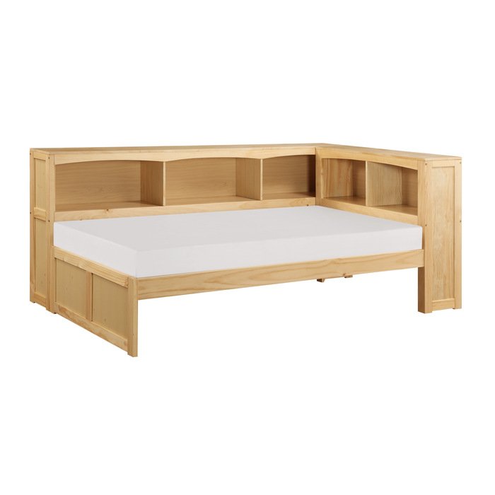 B2043BC-1BC* Twin Bookcase Corner Platform Bed