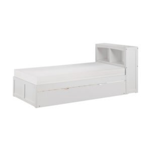 B2053BCW-1R* Twin Bookcase Platform Bed with Twin Trundle