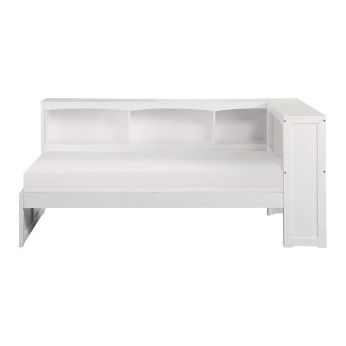 Second image of B2053BCW-1BC* Twin Bookcase Corner Platform Bed