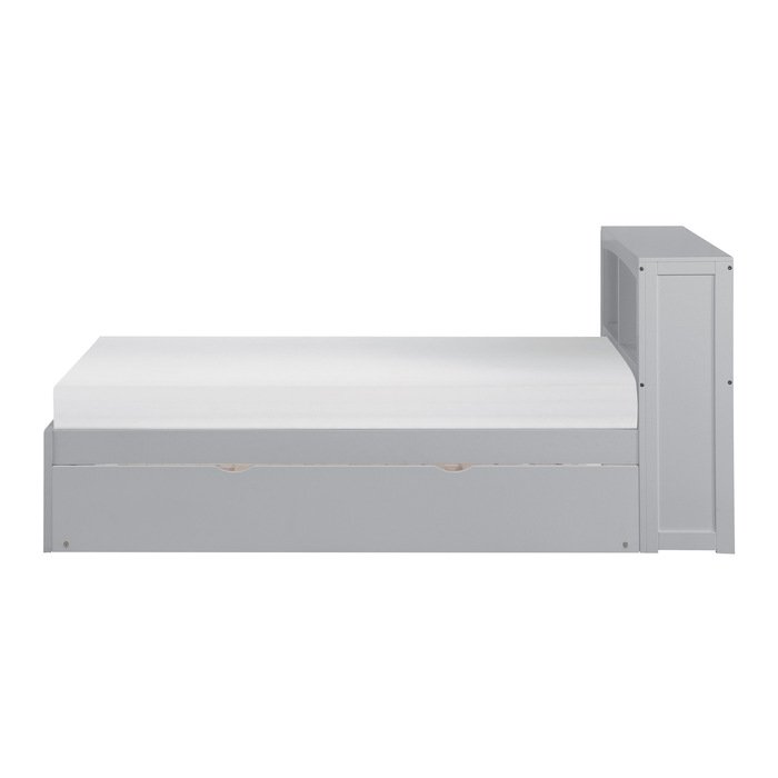 Second image of B2063BC-1R* Twin Bookcase Platform Bed with Twin Trundle