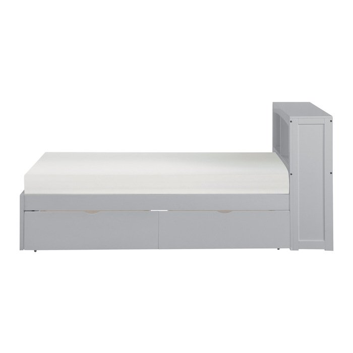 Second image of B2063BC-1T* Twin Bookcase Platform Bed with Storage Boxes