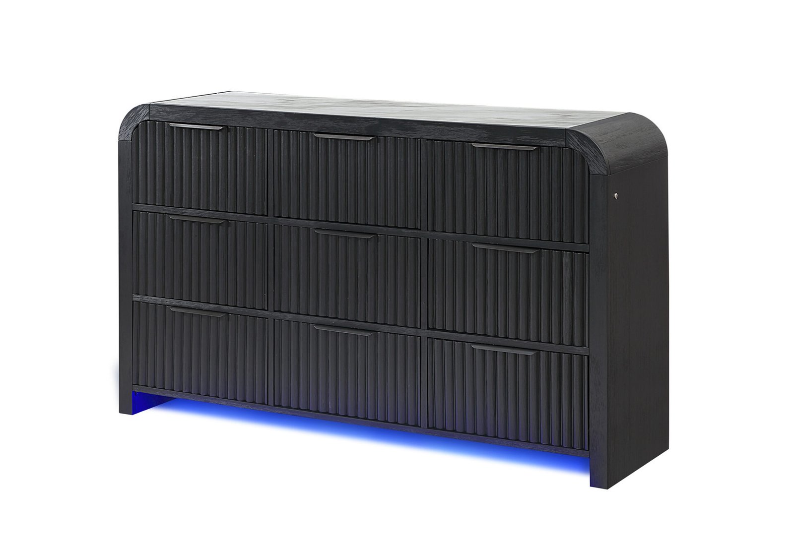 Second image of BECKETT WHT/BLK DRESSER W/ LED