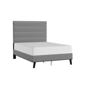 BHE5004GY-54* 54" Gray Vinyl Platform Bed