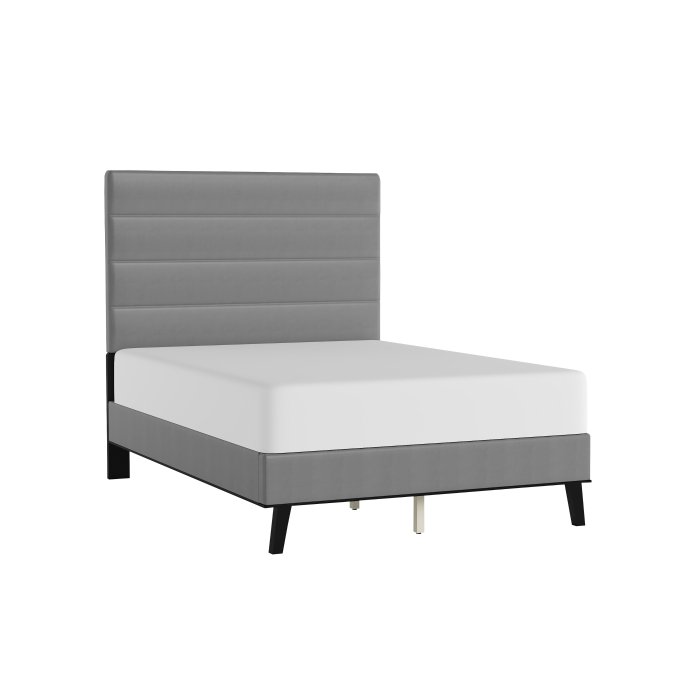 BHE5004GY-54* 54" Gray Vinyl Platform Bed
