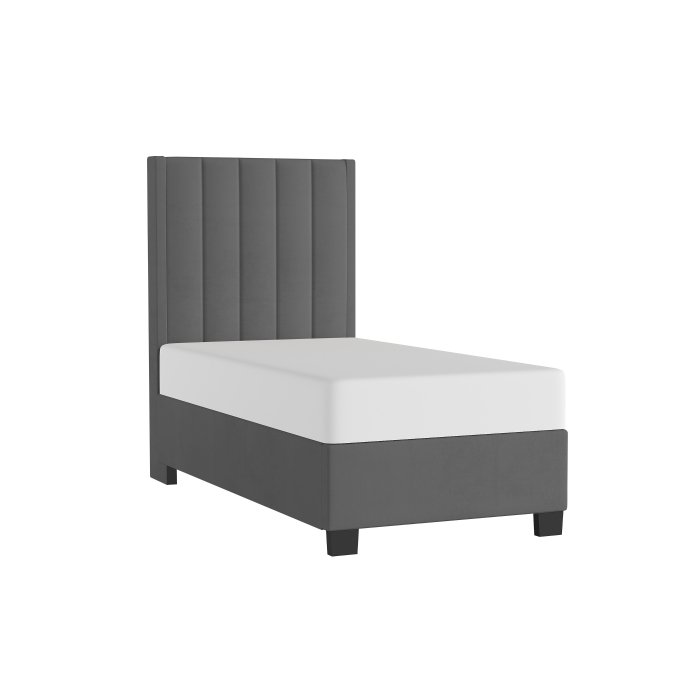 BHE5876CC-39* 39" Charcoal Microfiber Platform Bed