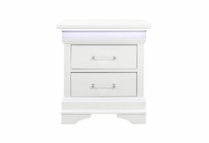 CHARLIE WHITE NIGHTSTAND WITH LED