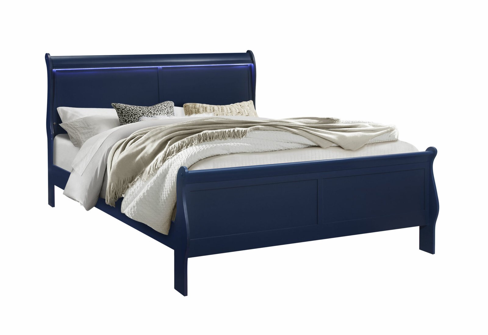 Second image of CHARLIE BLUE KING BED WITH LED