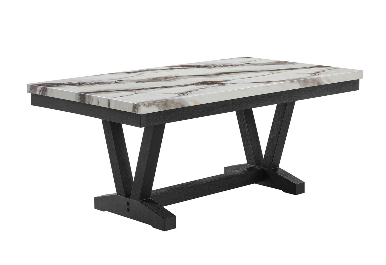 Second image of D1319 BLACK/WHITE DINING TABLE