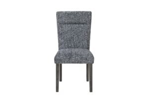 D86 GREY DINING CHAIR WITH BROWN LEGS