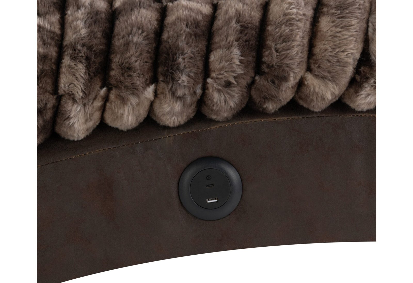 Second image of DOMINIC MINK/JAVA CHAISE WITH USB