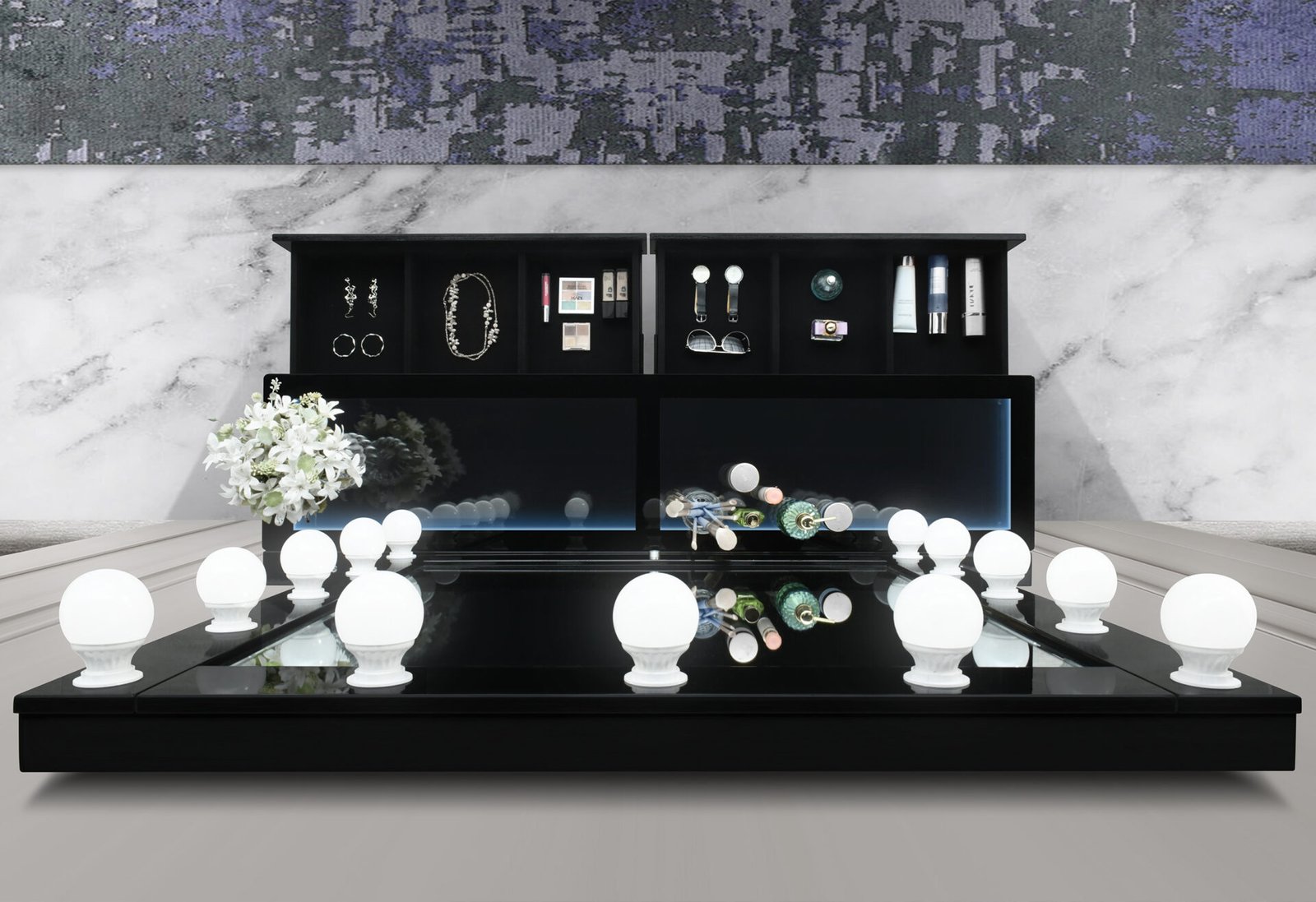 Second image of ELLA BLACK VANITY WITH SPEAKER