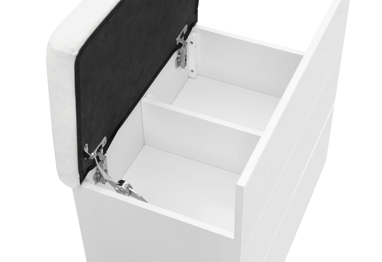 Second image of ELLA WHITE VANITY SET WITH STORAGE STOOL
