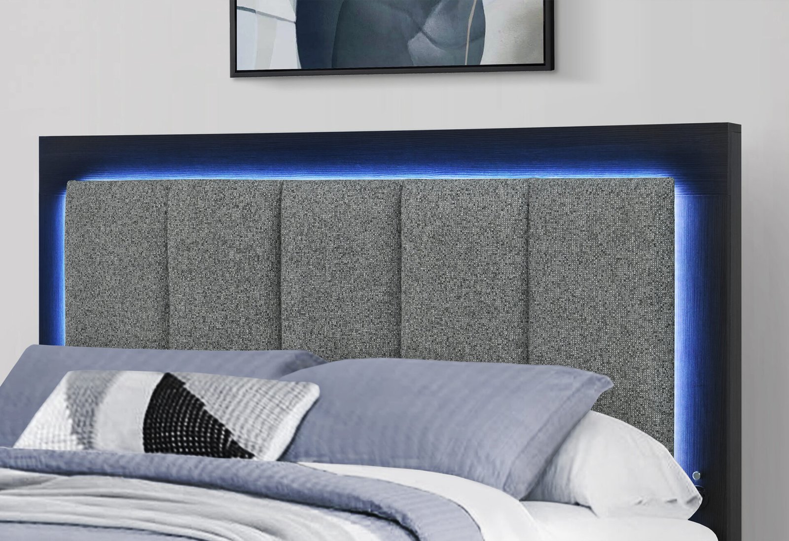 Second image of EMMA BLACK/GREY KING BED GROUP