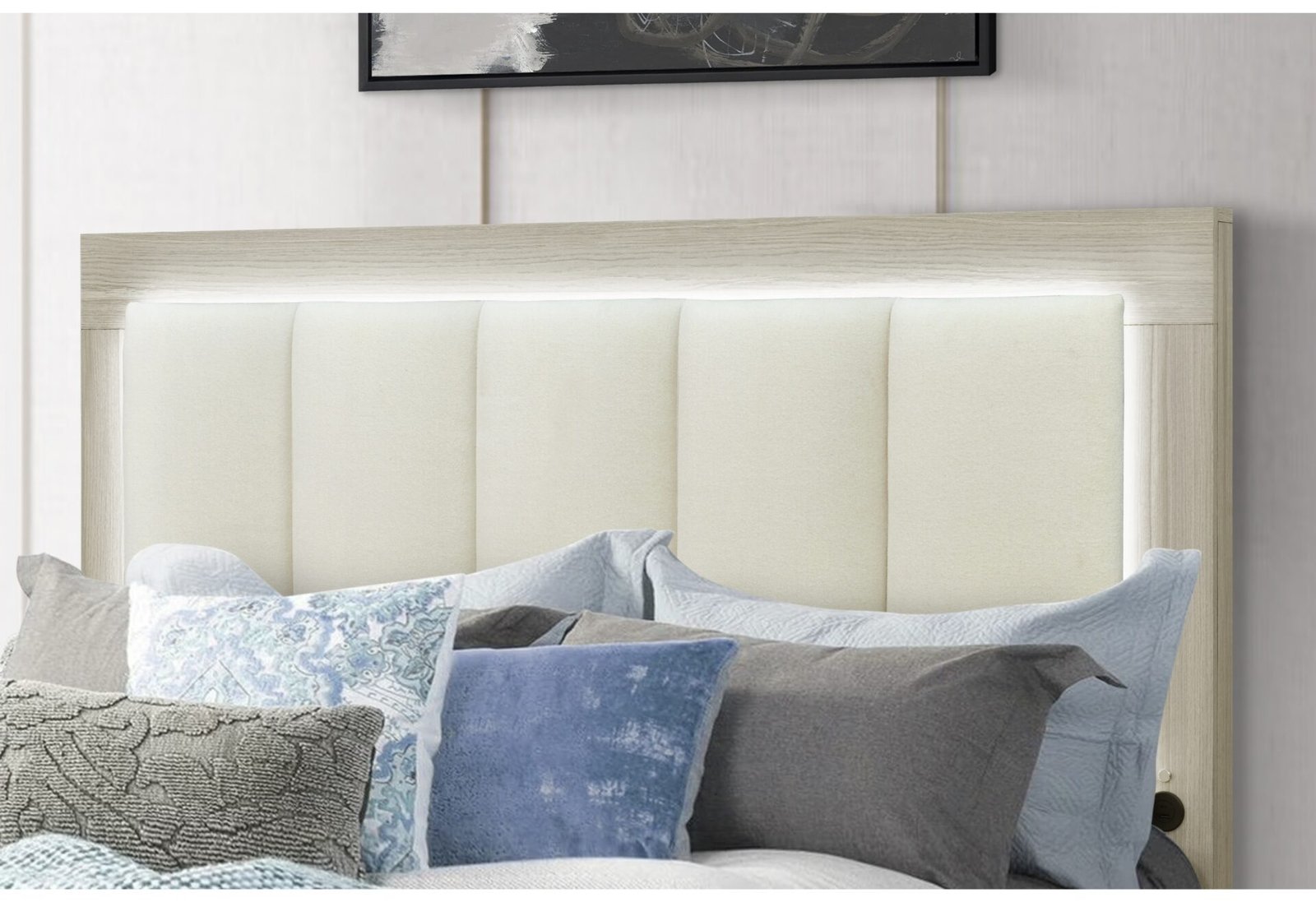 Second image of EMMA NATURAL/WHITE FULL BED GROUP