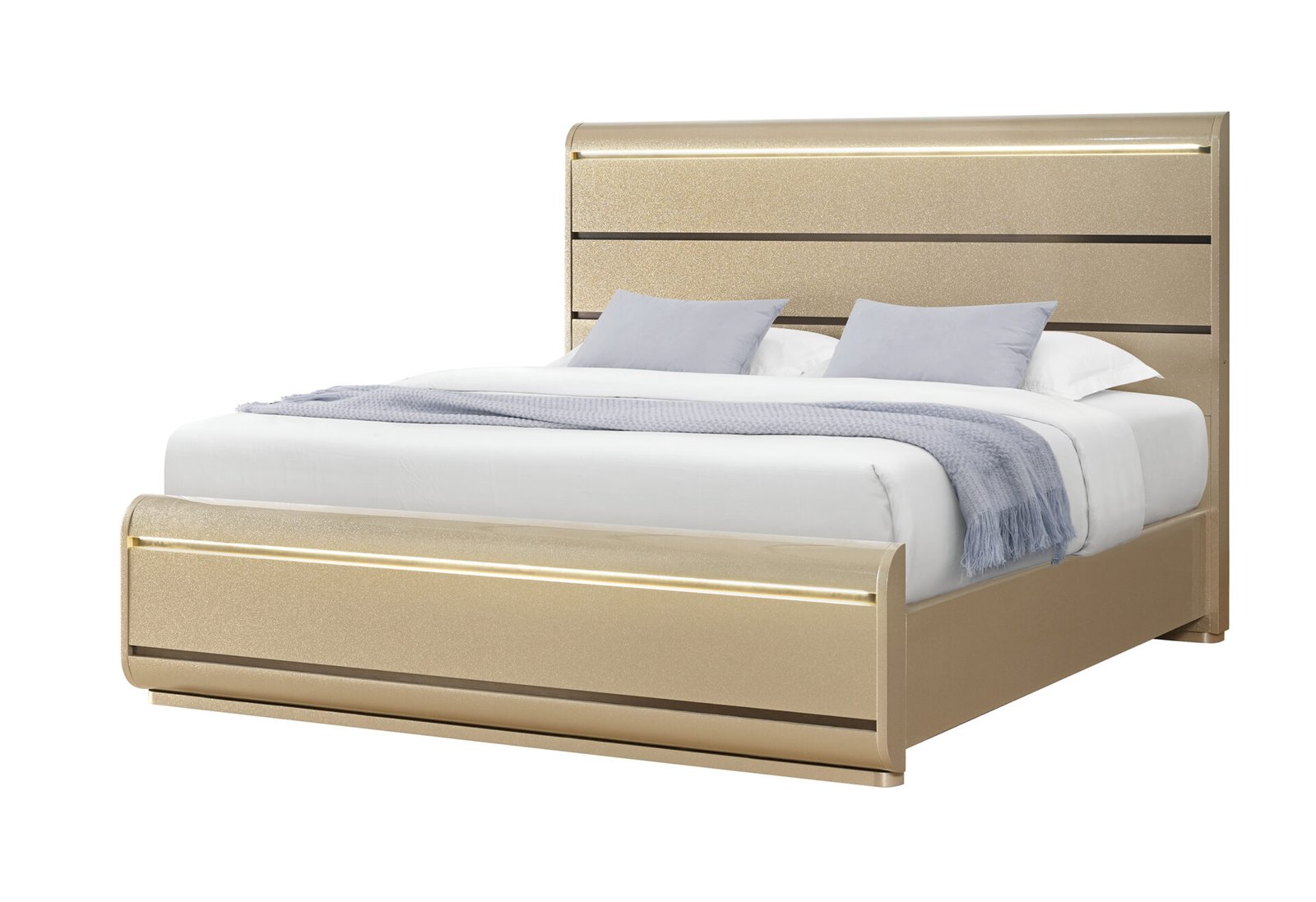 Second image of GENESIS GOLD KING BED WITH LED