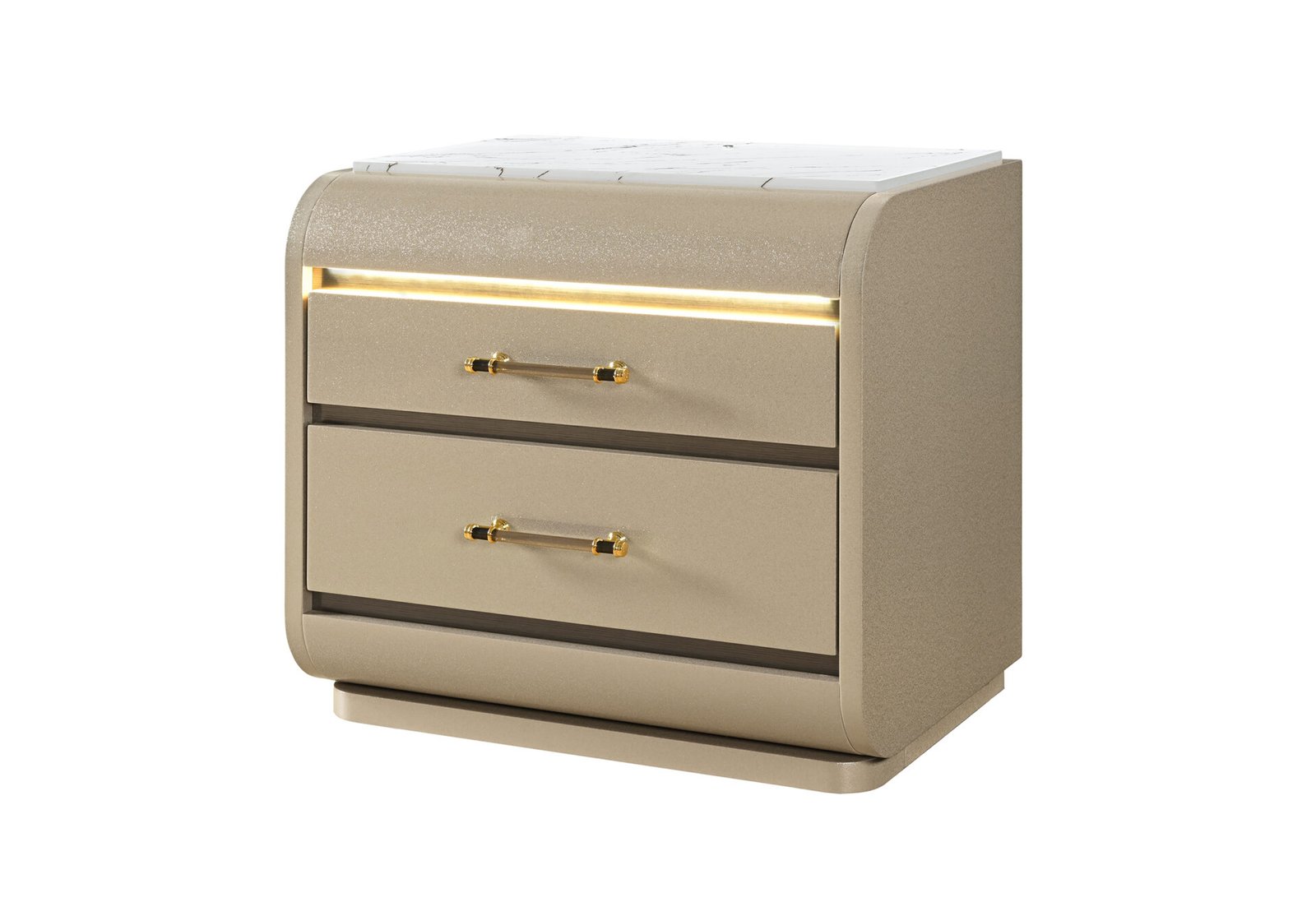 Second image of GENESIS GOLD NIGHTSTAND WITH LED