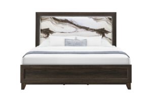 HARMONY BROWN KING BED WITH LED