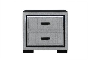 ISABELLA GREY NIGHTSTAND WITH LED