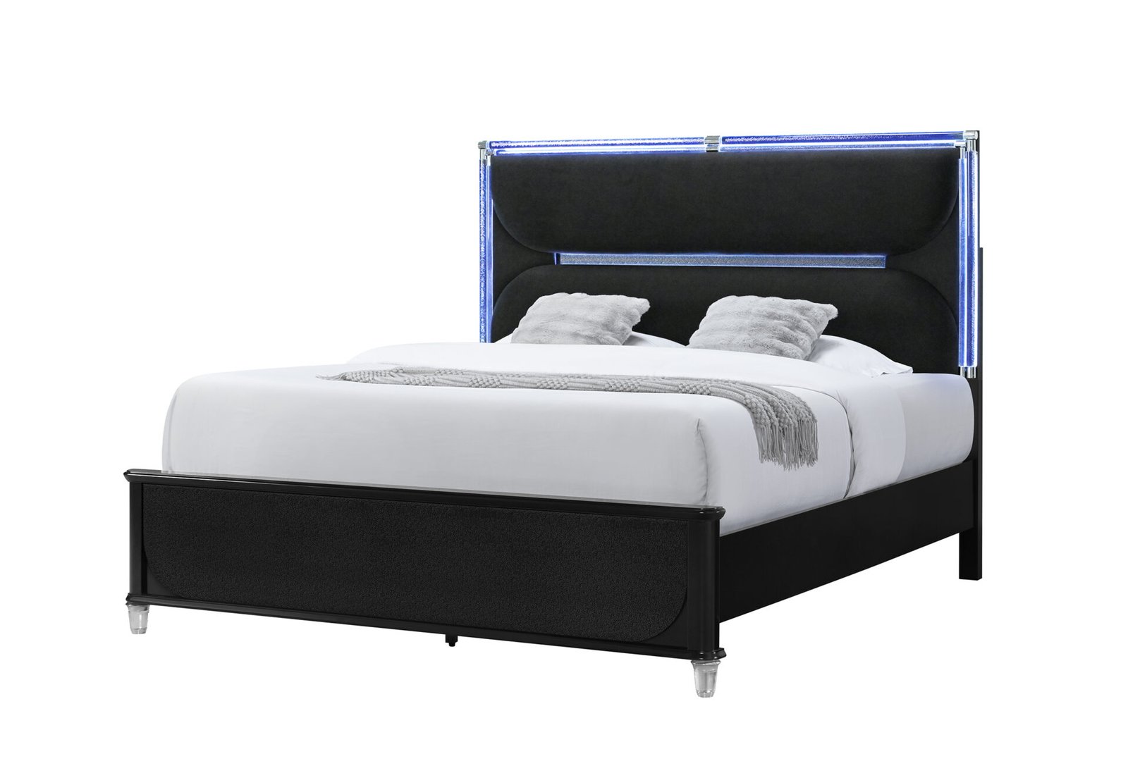 Second image of LANDO BLACK KING BED WITH CONTINUOUS LED