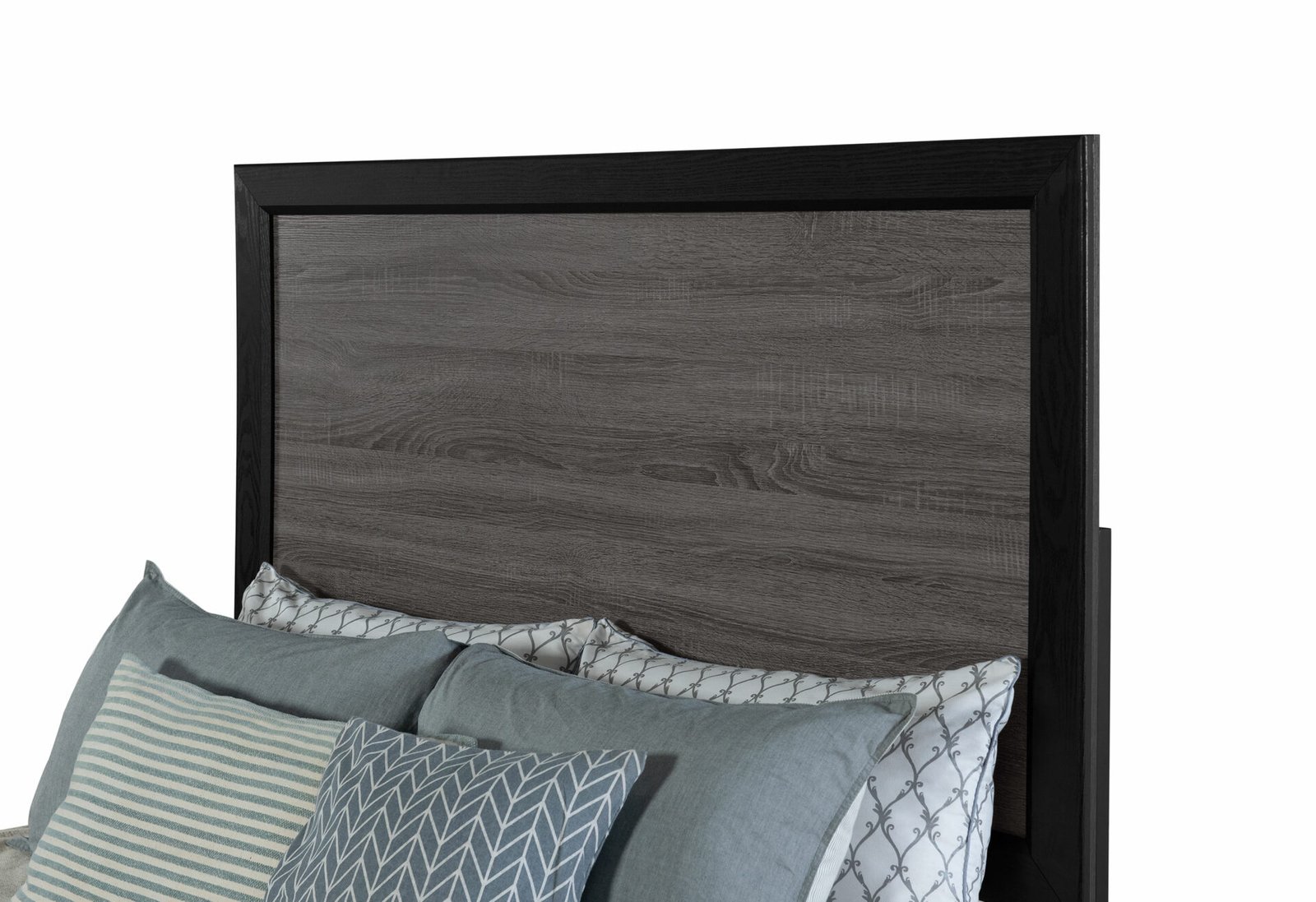 Second image of LISBON GREY AND BLACK QUEEN BED