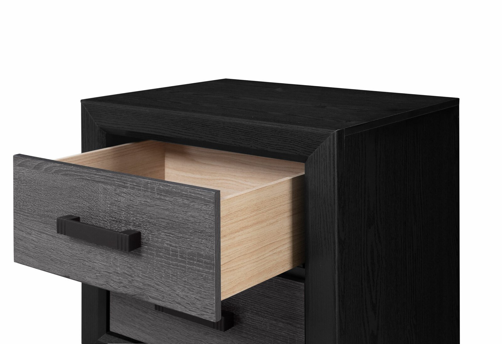 Second image of LISBON GREY AND BLACK NIGHTSTAND
