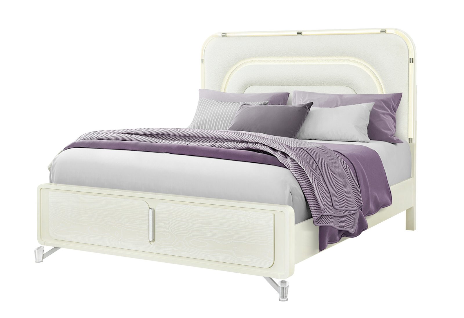 Second image of LYRA BEIGE KING BED WITH LED