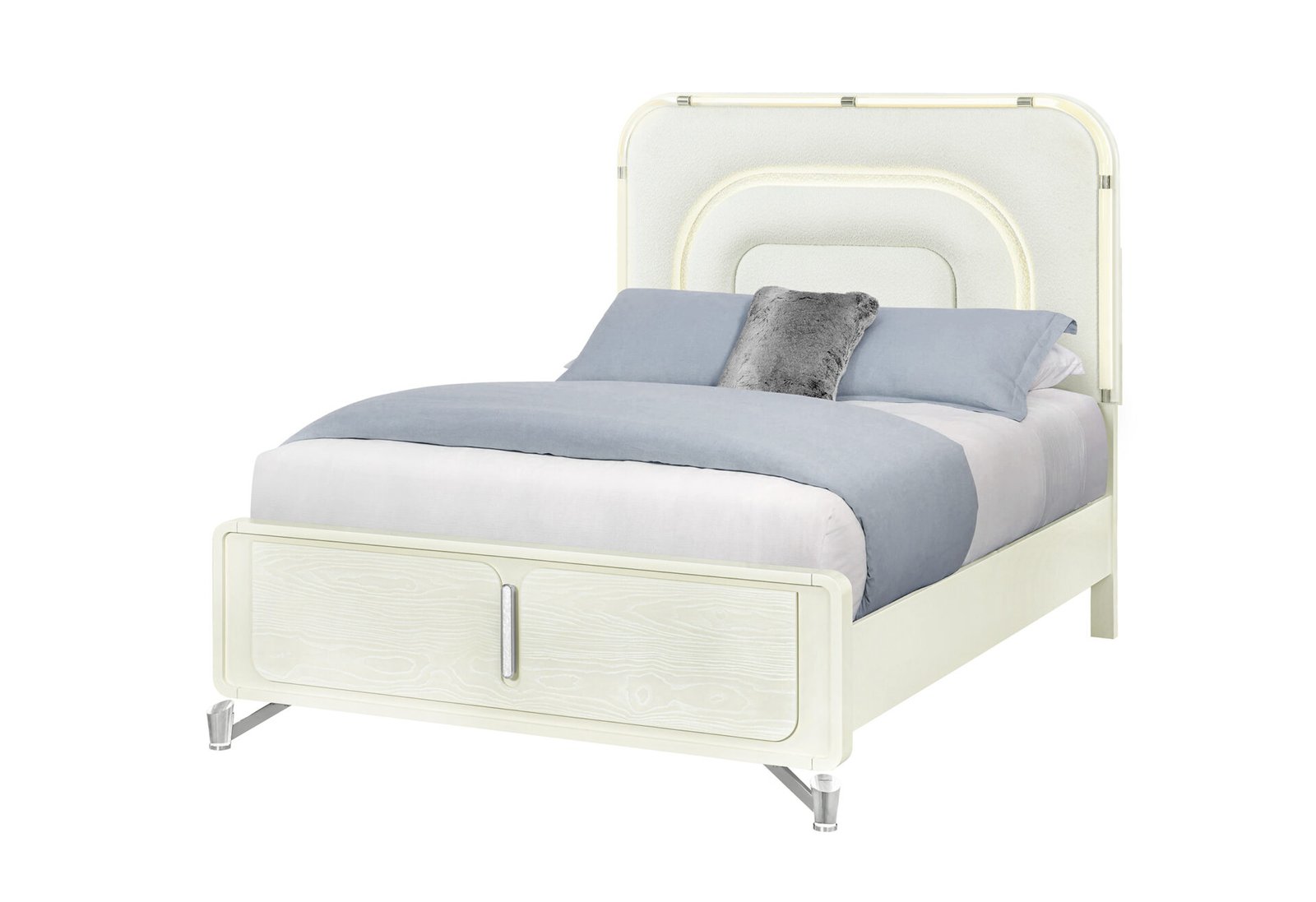 Second image of LYRA BEIGE QUEEN BED WITH LED