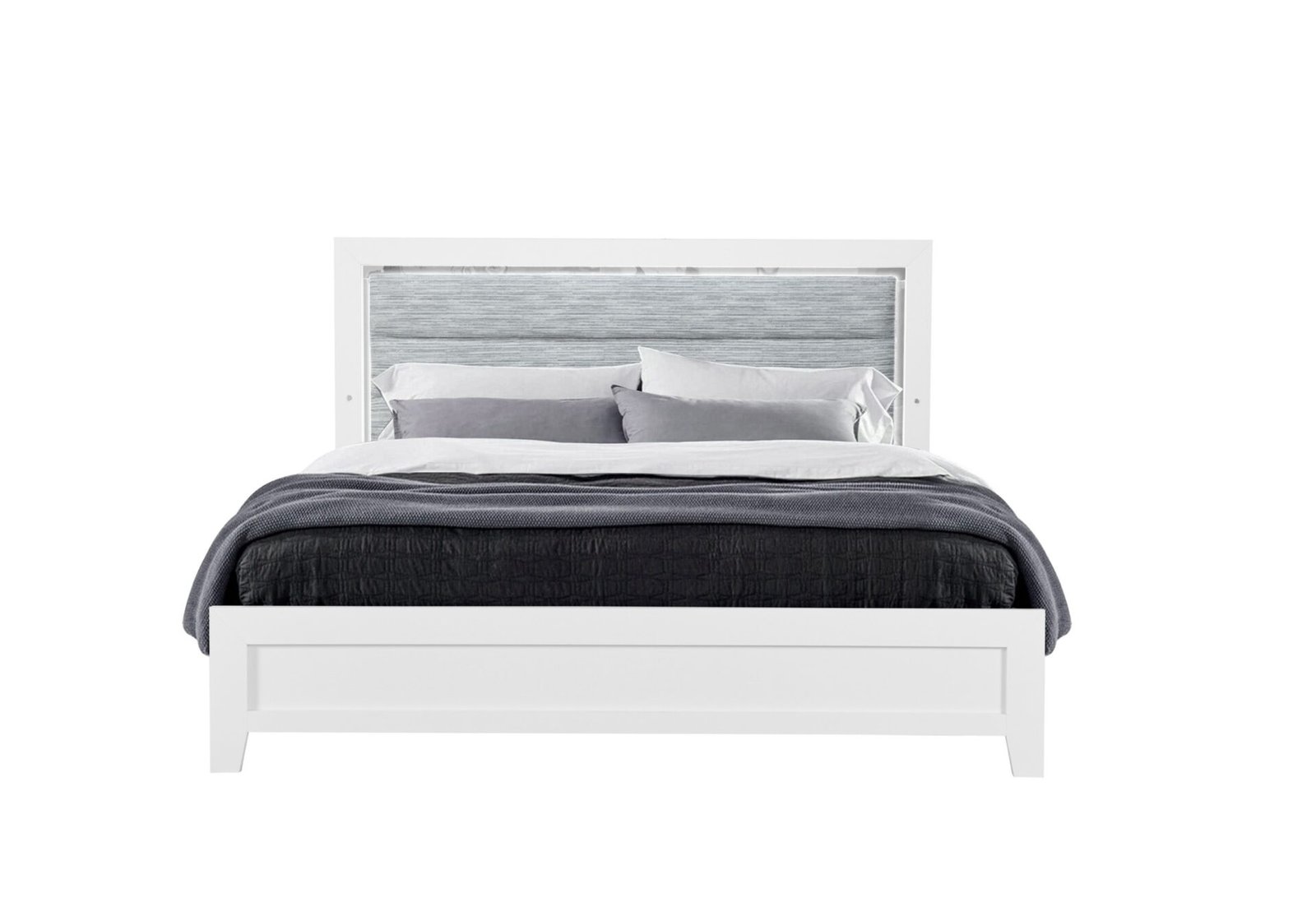 Second image of LUCCIA WHITE FULL BED GROUP WITH LED