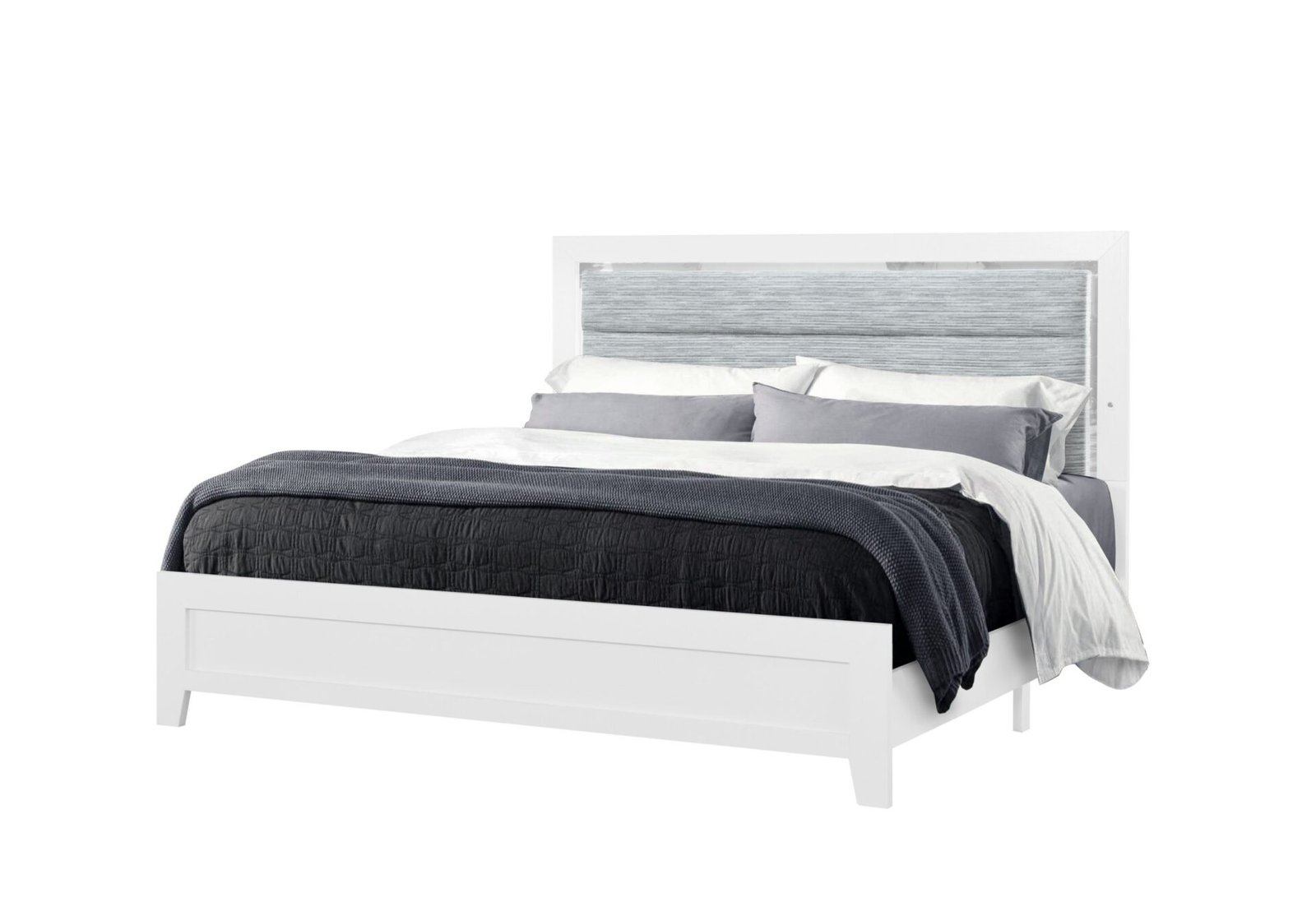 Second image of LUCCIA WHITE QUEEN BED WITH LED