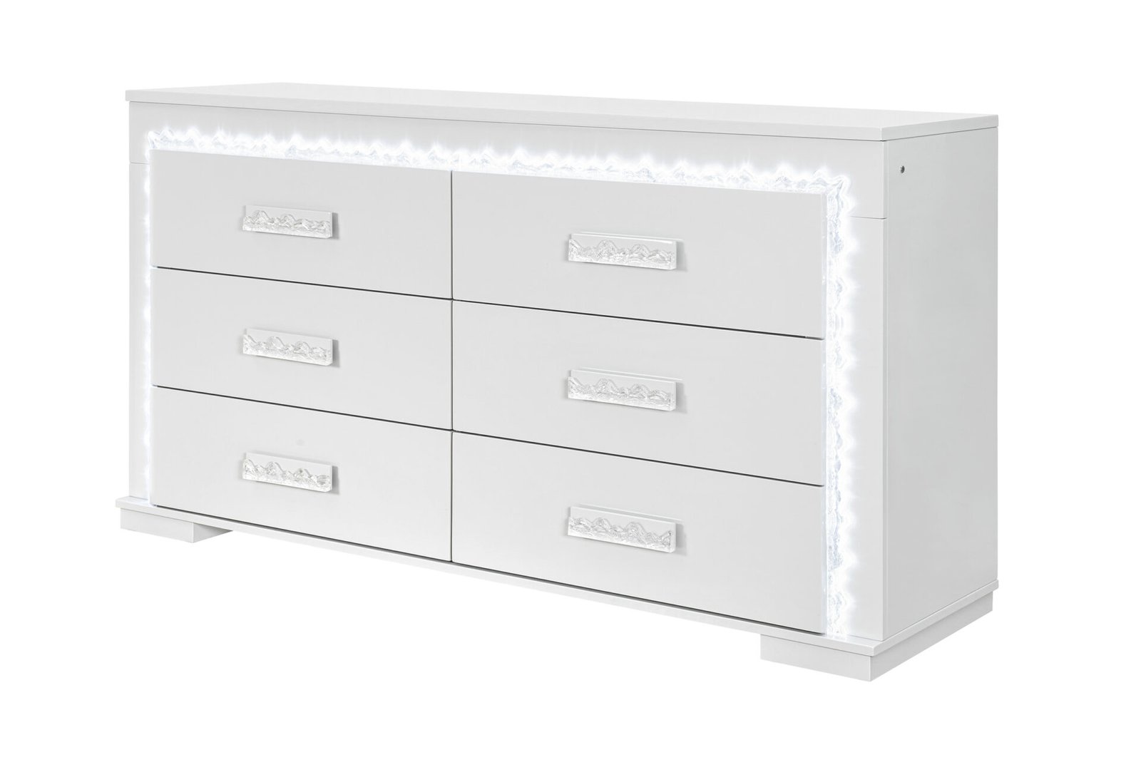 Second image of NAOMI SILVER MARBLE DRESSER WITH LED