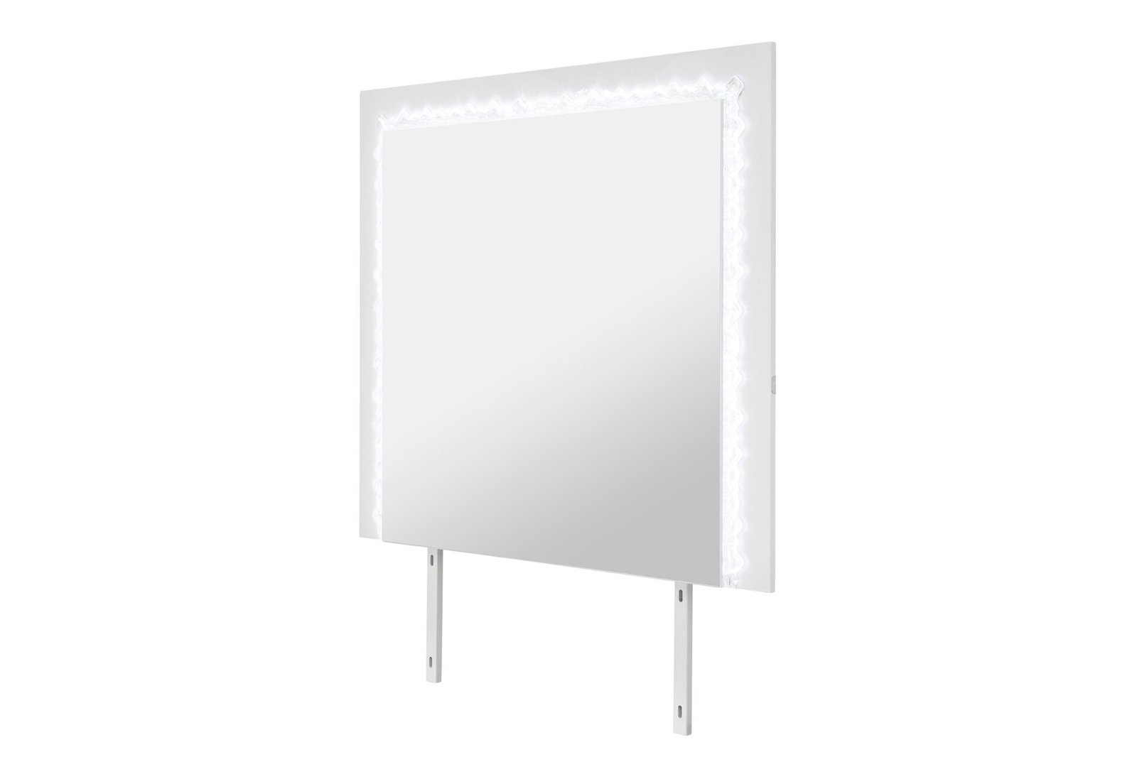 Second image of NAOMI SILVER MARBLE MIRROR WITH LED