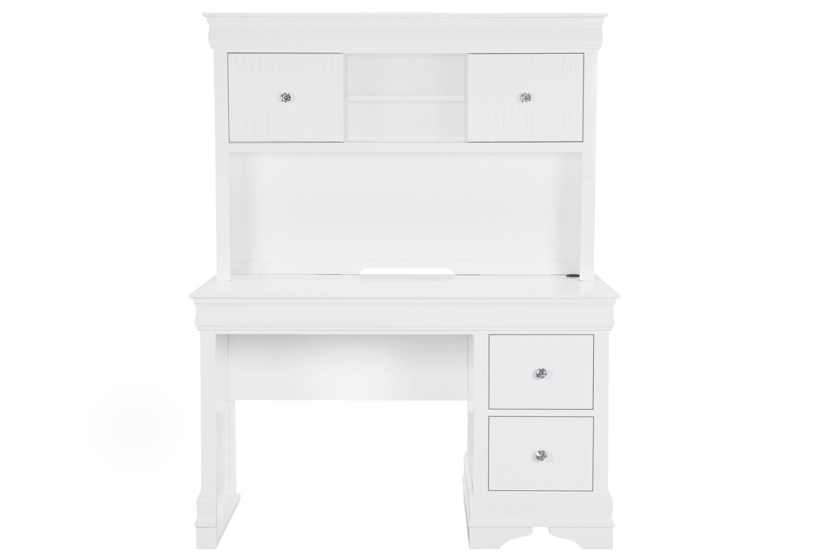 Second image of POMPEI METALLIC WHITE BOOKCASE TWIN BED WITH LED