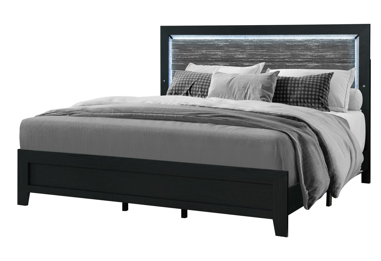 Second image of REID BLACK QUEEN BED WITH LED