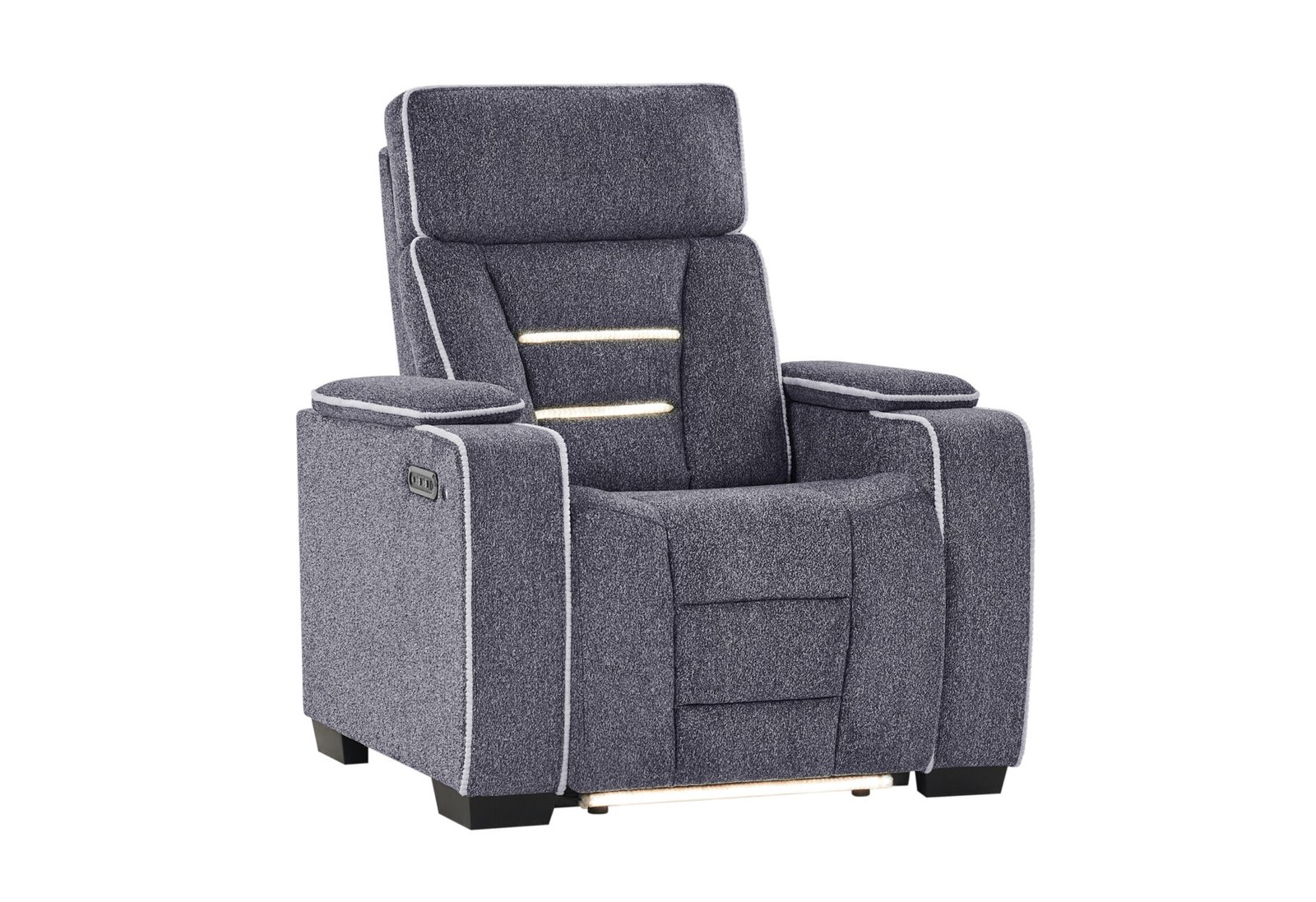 Second image of U1895 GREY P2 RECLINER WITH IS AND LED
